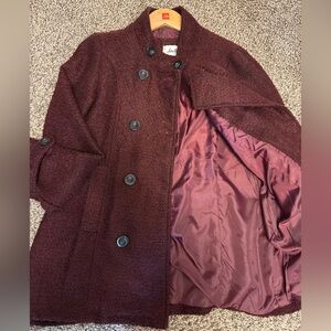 Daytrip Burgundy Trench Coat- size Medium